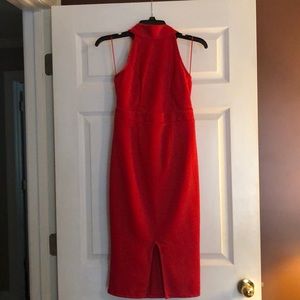 Red party dress